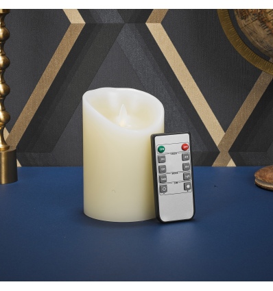 5" Battery Operated Flickering LED Candle with Remote [X000PCXTXV]