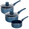 URBN-CHEF Teal Blue Diamond Pans[24+28cm Frying Pan [848548]+[848555]]