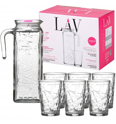 LAV Sedef Glass Pitcher And 6 Glasses Set [121272]