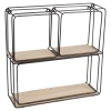 Set Of 4  Metal Wall Shelves [548221]