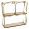 Set Of 4  Metal Wall Shelves [548221]