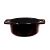 Metallic Line Cast Iron Mini Pots Burgundy Edition