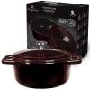 Metallic Line Cast Iron Mini Pots Burgundy Edition