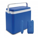 Large Blue 24 Litre Cooler Box Picnic Lunch Beach Camping + 2 Ice Packs