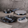 5 Pc Frying Pan Set With Grill And Detachable Handles