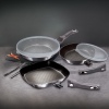 5 Pc Frying Pan Set With Grill And Detachable Handles