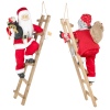 Santa Figurine Standing On Ladder