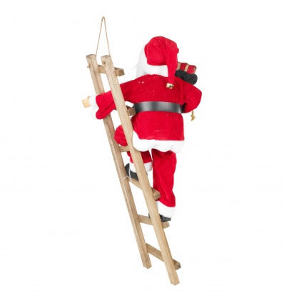 Santa Figurine Standing On Ladder