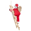 Santa Figurine Standing On Ladder