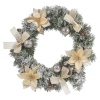 40cm Wreath With Snow And Flowers [018098]