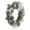 40cm Wreath With Snow And Flowers [018098]