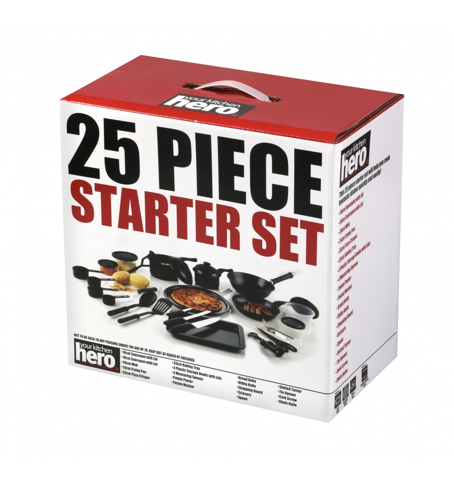 25 Piece Starter Kitchen Set 