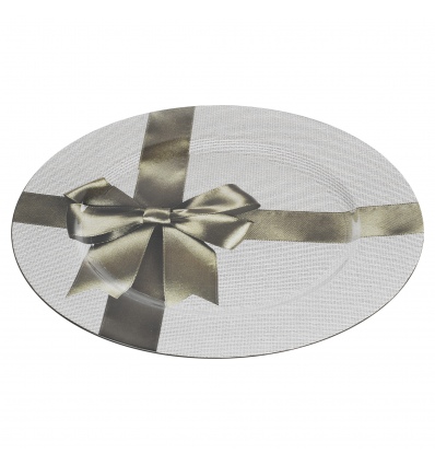 33cm Decorative Charger Plate With Bow