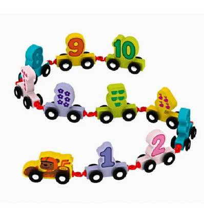 URBN-TOYS Wooden Number Train (AC7329) [506585]