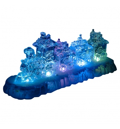 Colour Changing LED Light Christmas Acrylic Train [120515]