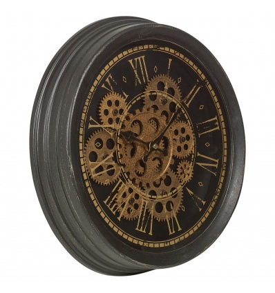 Roman Numeral Wall Clock With Gears