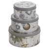 3Pcs Cookie Tin Set Xmas