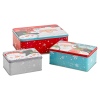 3Pcs Cookie Tin Set Xmas