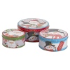 3Pcs Cookie Tin Set Xmas