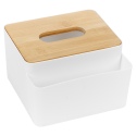Bamboo Lid Tissue Box with Makeup Storage [181691]