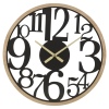 Large Wooden Wall Clock Cut Out Numbers [950179]