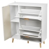 2 Drawer Shoe Rack White And Grey [861110]