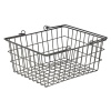 Black Metal Basket With Folding Handle