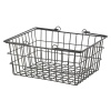 Black Metal Basket With Folding Handle