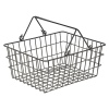 Black Metal Basket With Folding Handle