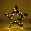 Decorative Rattan Christmas Star with 40 Warm White LED Lights [992001]