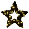 Decorative Rattan Christmas Star with 40 Warm White LED Lights [992001]