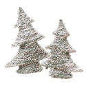 Rattan Xmas Tree With Warm White LED Lights