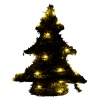 Rattan Xmas Tree With Warm White LED Lights