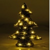 Rattan Xmas Tree With Warm White LED Lights