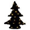 Rattan Xmas Tree With Warm White LED Lights