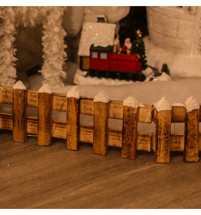 Snowy LED Wooden Fences