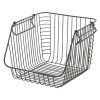 Black Metal Stackable Basket