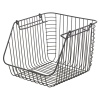 Black Metal Stackable Basket