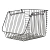 Black Metal Stackable Basket