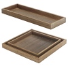 Brown Shallow Wooden Decor Tray