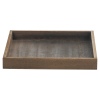 Brown Shallow Wooden Decor Tray