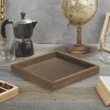 Brown Shallow Wooden Decor Tray