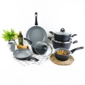 FORGECROSS Black Marble Forged Aluminium Pots & Pans