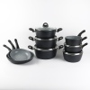FORGECROSS Black Marble Forged Aluminium Pots & Pans