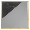 GOLD HOME Square Mirror Tray Set Of 2 [533463]