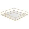 GOLD HOME Square Mirror Tray Set Of 2 [533463]