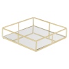 GOLD HOME Square Mirror Tray Set Of 2 [533463]