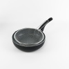 24cm FORGECROSS Black Marble Pressed Aluminium Deep Frying Pan [514870]