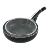 24cm FORGECROSS Black Marble Pressed Aluminium Deep Frying Pan [514870]