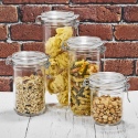 Bormioli Rocco Fido Cylinder Storage Jars Clear Lid